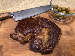 You can click on the printer icon just below and to the right of the contact us menu button at the top of the page. Crusty Ribeye Pan Fried In Camel Fat Steak