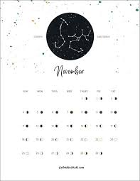 Moon Phases November 2018 Calendar Moon Phase Calendar