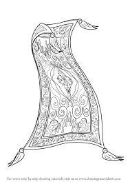 Aladdin rubs the magic lamp inside the dark collapsed cave and a genie appears, and aladdin is shocked. Learn How To Draw Magic Carpet From Aladdin Aladdin Step By Step Drawing Tutorials Magic Carpet Patterned Carpet Magic Carpet Drawing