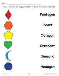 Your children will match pictures and shape so they will use both right and left hemisphere. Matching Shapes Worksheet More Advanced Shapes Great For Preschool And Beginning Readers Shape Worksheets For Preschool Matching Worksheets Shape Matching