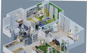 Jika kita jeli memperhatikan maka dapat kita pahami bahwa foto kita di bawah adalah foto salah satu kamar di rumah ini yang letaknya berada di depan. Desain Rumah Sederhana 2 Lantai 4 Kamar Tidur Content