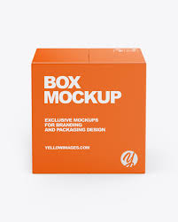 Download Paper Box Mockup In Box Mockups On Yellow Images Object Mockups PSD Mockup Templates