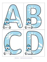 All letters of the alphabet. Winter Large Alphabet Flashcards Upper And Lower Case Free By Kidsparkz