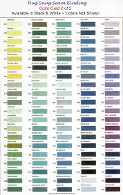 Good Size Color Chart For Snug Hug Color Card Sewing