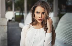 Sponged with alcohol painted the stud with clear nail pol развернуть. Wallpaper Look Girl Face The City Street Clothing Makeup Blouse Brown Hair Sexy Beautiful Benches Blue Eyed Cute Beauty Bokeh Images For Desktop Section Devushki Download