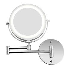 Bazal Makeup Mirror Wall Mount 5x Magnifying Mirror Led Lighted Cosmetic Vanity Mirror For Bathroom Wall Mounted Makeup Mirror Magnifying Mirror Shaving Mirror