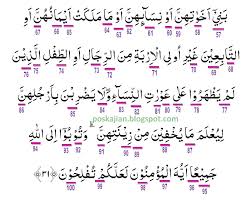 Hukum bacaan tajwid yang ada pada surat annur ayat 2 di antaranya sebagai berikut: Hukum Tajwid Al Quran Surat An Nur Ayat 31 Lengkap Penjelasannya
