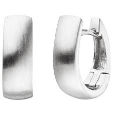 Nachhaltiger, fair trade schmuck made in. Creolen 925 Sterling Silber Matt Oval Gunstig Bei Dekodor
