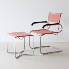 b 55 cantilever chair and b 8 stool by marcel breuer for thonet cantilever chair furniture design furniture