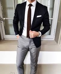 Black Blazer Grey Pants Men Black Blazer With Grey Trousers Nice Mensfashionaccessories Mensfashionclassy Mensfashionsm Mens Fashion Blazer Mens Fashion Classy Mens Fashion Business