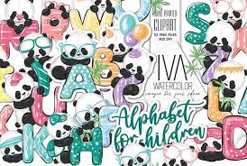 3h 28m ago thank you. Alphabet Letters Clipart Cute Panda 460891 Lettering Design Bundles