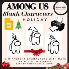 Among us is a murder mystery online multiplayer game. Among Us Christmas Holiday Character Pages Coloring Printable Google Slides