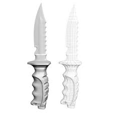 Knife 01 Knife Topology Model 3d Model