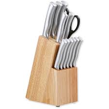 Explore the different blade materials and features available. House Home 13 Piece Knife Block Set Big W