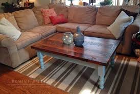 Our coffee and end tables have our classic farmhouse table design, and like their big brother, they can be custom built to fit in almost any home. Coffee Tables E Braun Farm Tables And Furniture Inc