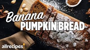 Beat in the eggs one at a time, then stir in the vanilla and banana mixture. How To Make Moist Banana Pumpkin Bread Easy Bread Recipe Allrecipes At Home Youtube