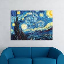 Where was van gogh at the time he painted this? Handmade Malerei Famouse Wiedergabe Van Gogh Sternenklare Nacht Interaktive Animation Heisser Design Star Night Van Gogh Starry Night Starry Nighthandmade Painting Aliexpress