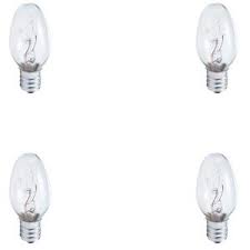 Philips 4 Watt C7 Incandescent Night Light Bulb 4 Pack 415422 The Home Depot