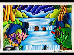 Menggambar pemandangan, mewarnai, menggambar pemandangan mudah, mewarnai gradasi, mewarnai dengan crayon how to draw zoo| cara mewarnai gradasi crayon / oilpastel tema : Mewarnai Pemandangan Air Terjun Gambar Mewarnai Hd
