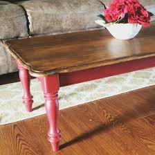 Red Chalk Paint Coffee Table Painted Coffee Tables Painted Furniture Repainting Furniture