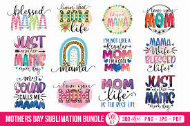 Download Mother S Day Sublimation Bundle Vol 2 Svg File Free Svg Cut Files