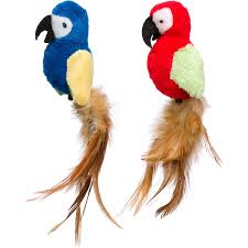 This electronic bird will chirp realistically, making your cat frenzied in her excitement to play. Petlinks System Parrot Tweet Cat Toy Petco