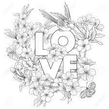 25 advanced japanese coloring pages. Illustrations With Japanese Blossom Sakura And With Place For Text Outline Drawing Coloring Page Coloring Book For Adult Royalty Free Cliparts Vectors And Stock Illustration Image 86486641