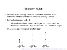 Laporte selection rule is given by otto laporte a german american physicist. Ppt Absorption Spectroscopy Of Biopolymers Powerpoint Presentation Free Download Id 1277071