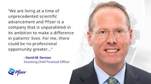 Today, we announced that David M. Denton will join Pfizer as our new Chief… 