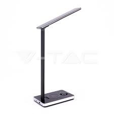 Led desk lamp with fast wireless charger usb rechargeable table bedside light. Led Desk Lamps 5w Led Table Lamp 3 In 1 Wireless Charger Square Black Body