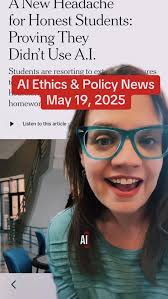 AI ethics & policy news, May 19 2025. College students and AI, Audible AI  narration, gen AI copyright cases, lawyer caught using ChatGPT, and state  AI regulation. #aiethicsnews
