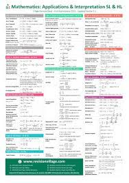 Ib Math Sl Formula Booklet Pdf