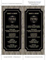 Art deco gold black great gatsby wedding menu invitation. Printable Menu Card Template Great Gatsby Style Art Deco Etsy Menu Card Template Printable Menu Cards Menu Cards