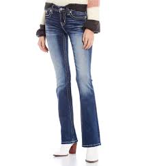 miss me embellished wing flap pocket bootcut jeans