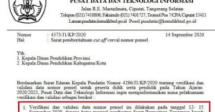 Verval Nomor Ponsel Diperpanjang Sampai 25 September 2020 Di 2020 Pendidikan Ponsel Surat