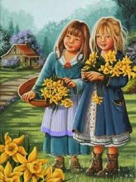 Enjoy the best free online jigsaw, with a new puzzle every day. Puzzle Factory Free Jigsaw Puzzles Online Girls Nature Girls With Spring Flowers Children Illustration Childrens Art Vintage Illustration