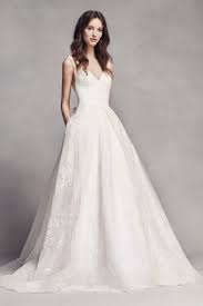White By Vera Wang V Neck Wedding Dress With Bow Robe De Mariee Dentelle Robe De Mariee Robe De Mariage