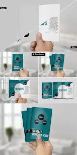 Pocket Booklet Catalog Mockups Booklet Mockup Catalog