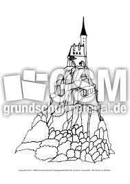 Ausmalbilder Burgen 1 6 Ausmalblätter Mittelalter