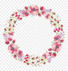 Blush and burgundy flowers watercolor clipart collection, burgundy wedding, floral designs hand painted flowers for diy wedding invitations. Watercolor Flower Border Free Download Png Files Circle Watercolor Flowers Transparent Png Download 1024x1024 501882 Pngfind