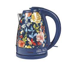 Check spelling or type a new query. The Pioneer Woman Fiona Floral Blue Electric Kettle 1 7 Liter Model 40971 Walmart Com Walmart Com