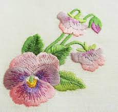 Machine Embroidery Design Pansies Etsy In 2021 Flower Machine Embroidery Designs Machine Embroidery Patterns Japanese Embroidery