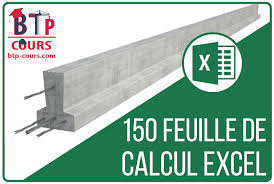 Saisir les chiffres dans la couleur en bleue. 150 Feuille De Calcul Excel Doc Genie Civil