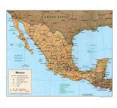 Telcel is the biggest mobile internet provider company in mexico and claims to have to best network, we will see that later when comparing the 4g coverage maps of mexico. Landkarte Mexiko Reliefkarte Weltkarte Com Karten Und Stadtplane Der Welt