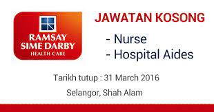Jawatan kosong 2021 di institut penyelidikan perhutanan malaysia (frim) | permohonan adalah dipelawa daripada warganegara malaysia yang ber. Jawatan Kosong Ramsay Sime Darby Shah Alam Selangor Care Jobs Hospital Health Care
