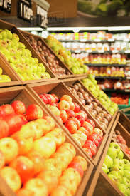 Close Up Of Fruit In Produce Section Of Grocery Store Stock Photo Dissolve