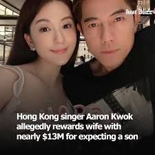 Singer Aaron Kwok is reportedly gifting his wife, Moka Fang,  HK100million(US12.7 million) and has lifted the spending limits