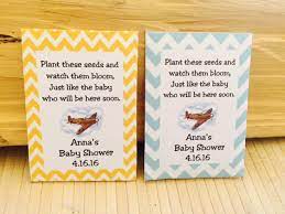 Airplane Baby Shower Seed Packets Favor Universe