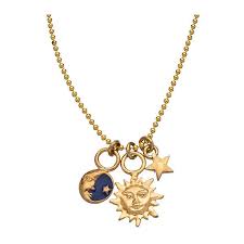 Skinny By Jessica Elliot Sun Moon Stars Gold Sky Charm Pendant Necklace 53 Liked On Polyvor Gold Charm Necklace Star Charm Necklace Charm Pendant Necklace