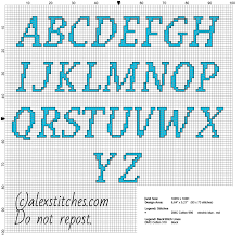 Italic cross stitch letter patterns. Stitch Name Lettering Novocom Top
